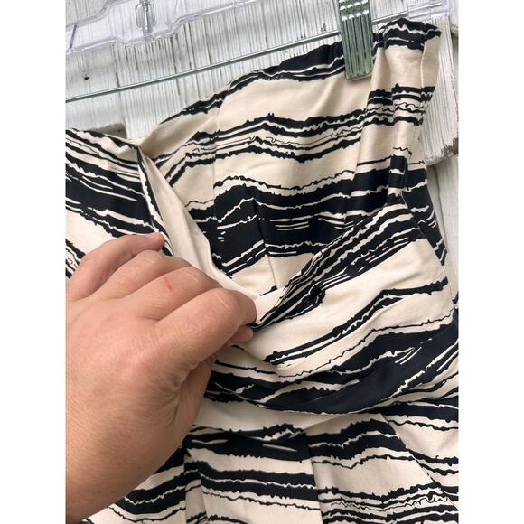 NWT The Limited Black and Cream Striped Strapless Cocktail Dress Sz 4 - Picture 6 of 11